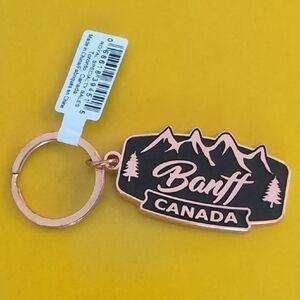 Banff Canada Rose Gold Keychain